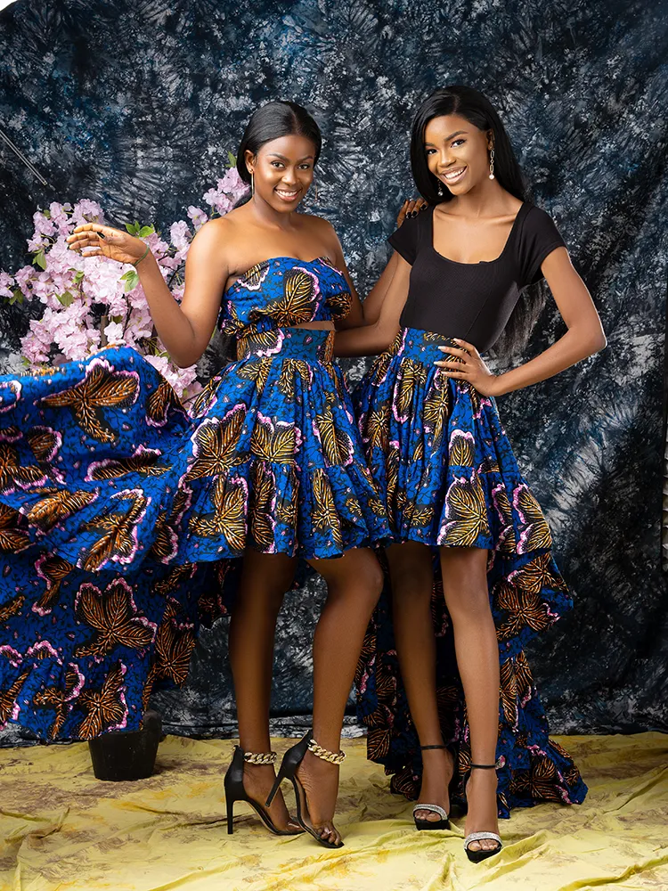 African Print Tiwa butterfly set