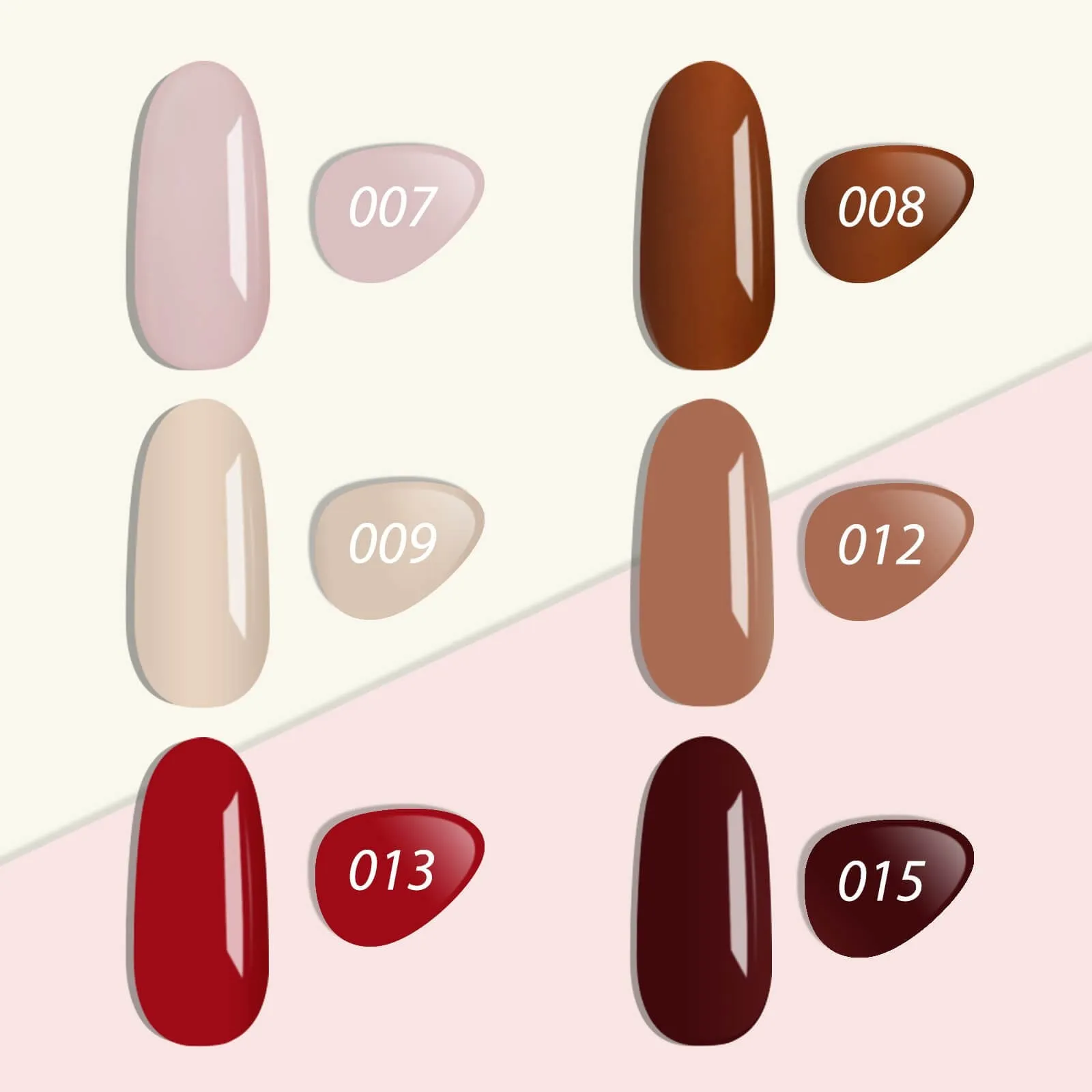 Aliver Caramel Series Gel Nail Polish Set