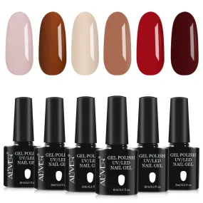 Aliver Caramel Series Gel Nail Polish Set