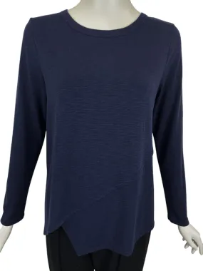 Asymmetrical Textured Sweater in Night