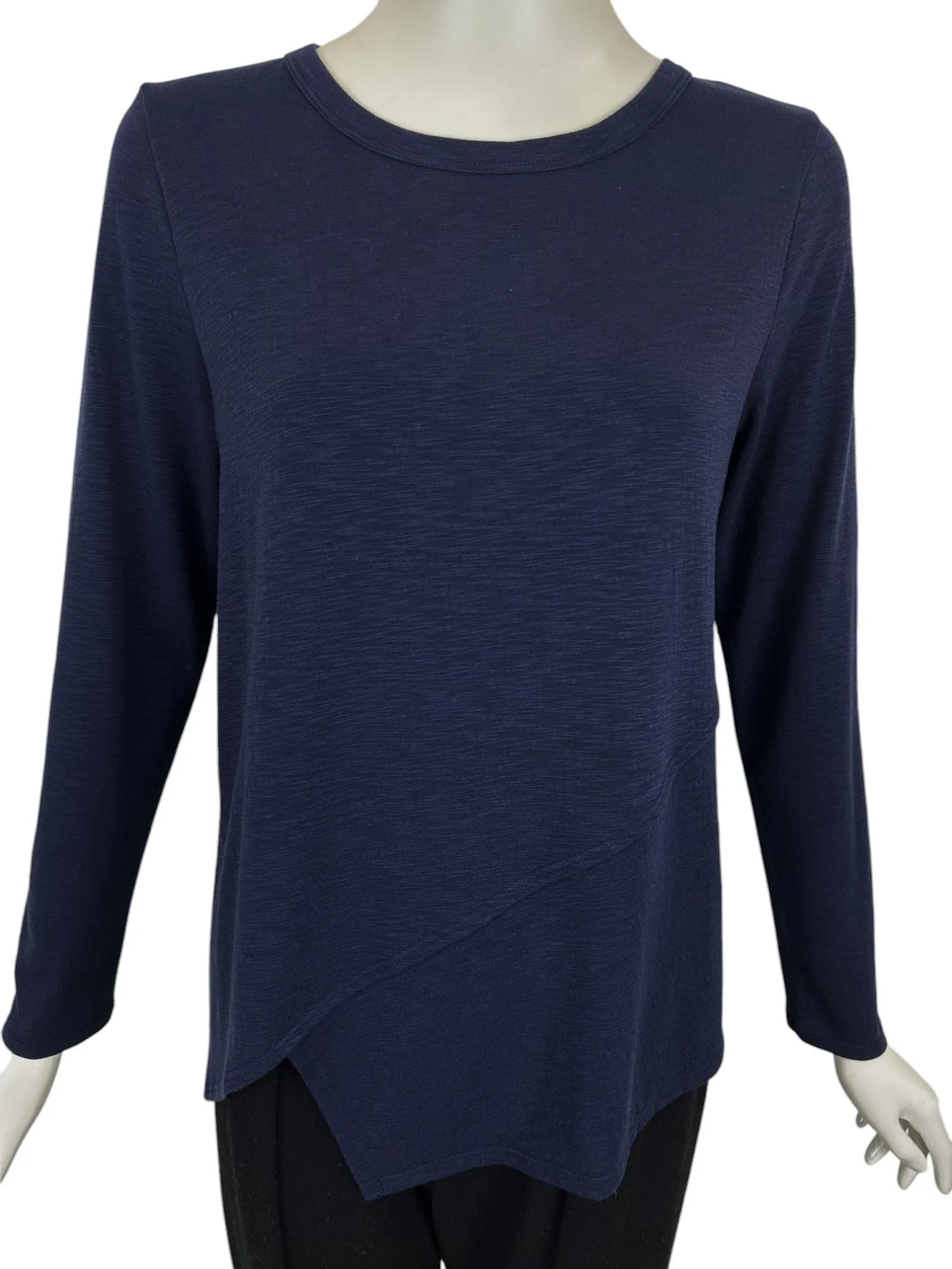 Asymmetrical Textured Sweater in Night