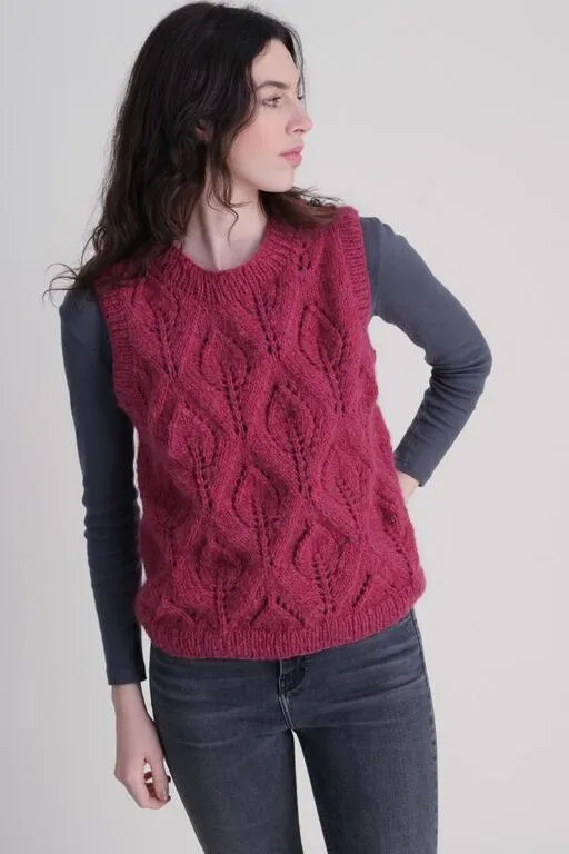 Bailey Knitted Vest Bouganville