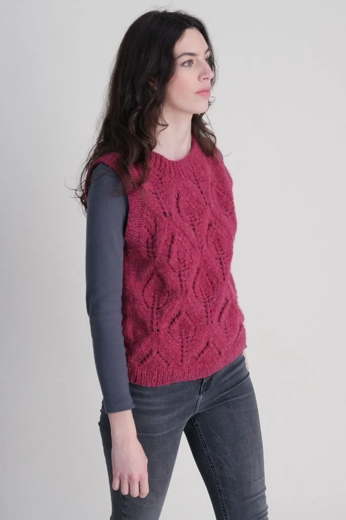 Bailey Knitted Vest Bouganville