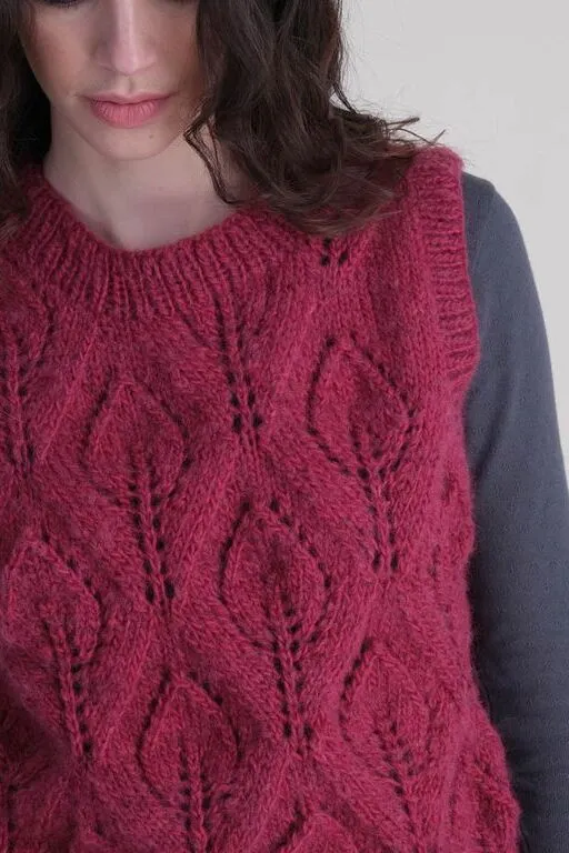 Bailey Knitted Vest Bouganville