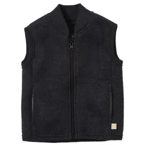 Boiled Wool Vest - anthracite
