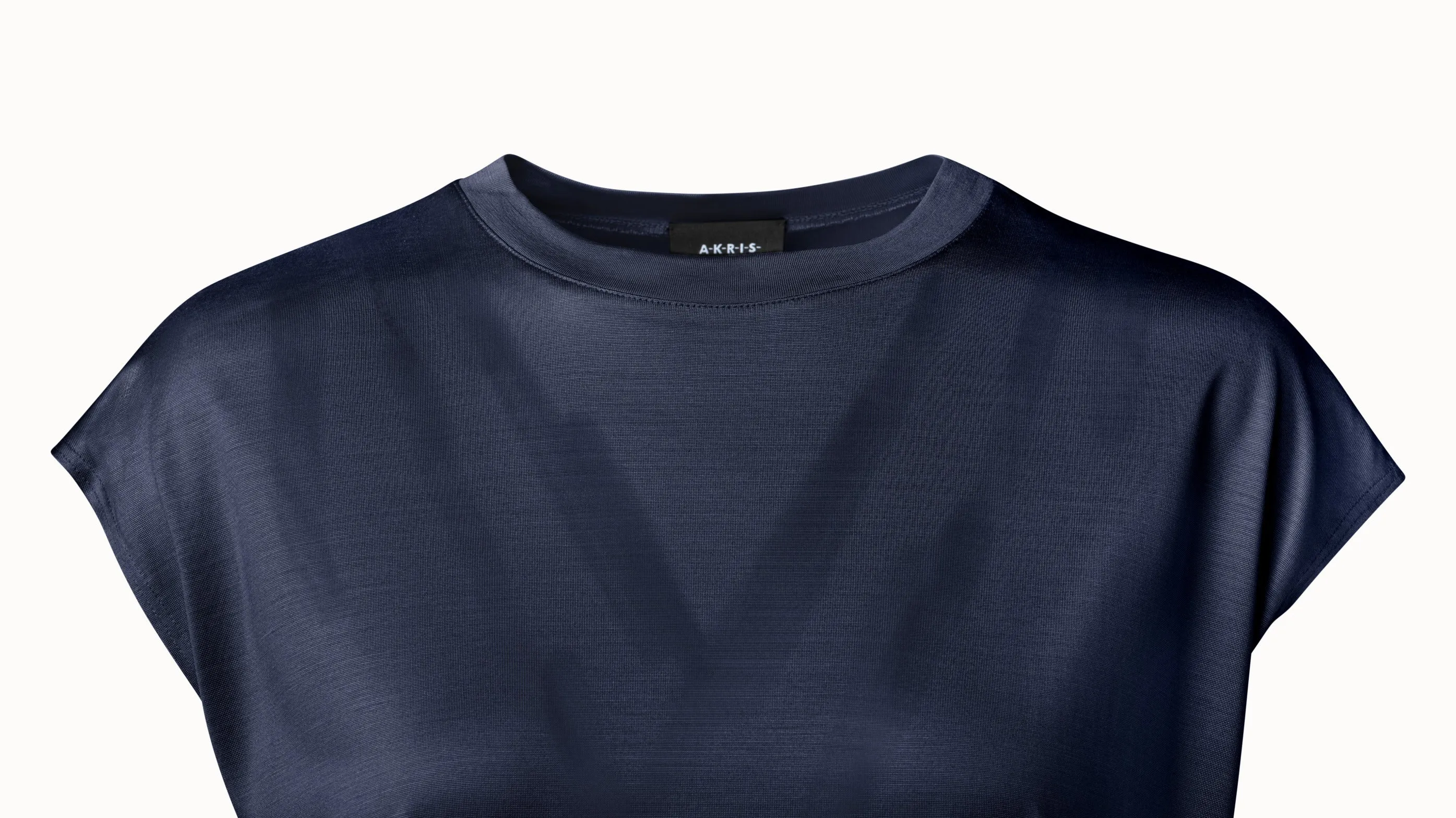 Cap Sleeve Silk Jersey T-Shirt
