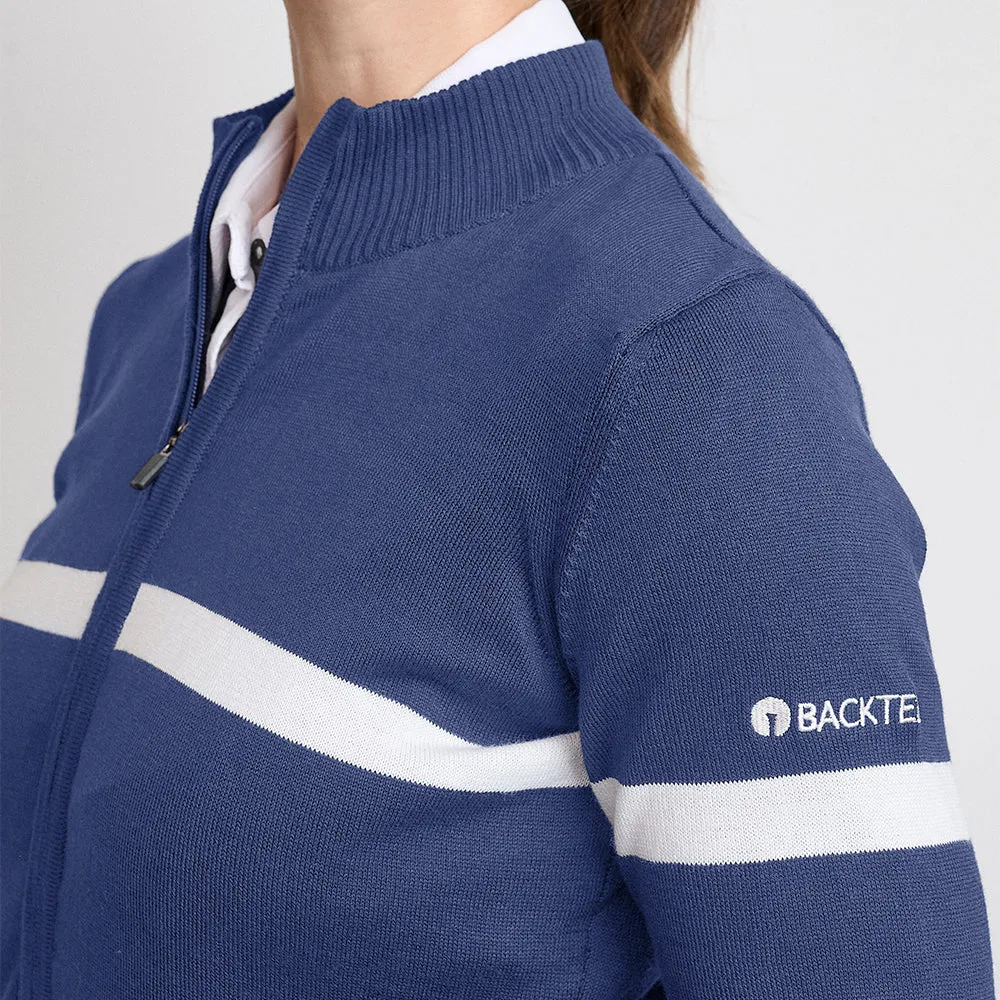 Dame Økologisk Windbreaker Sweater, Dusk Blue