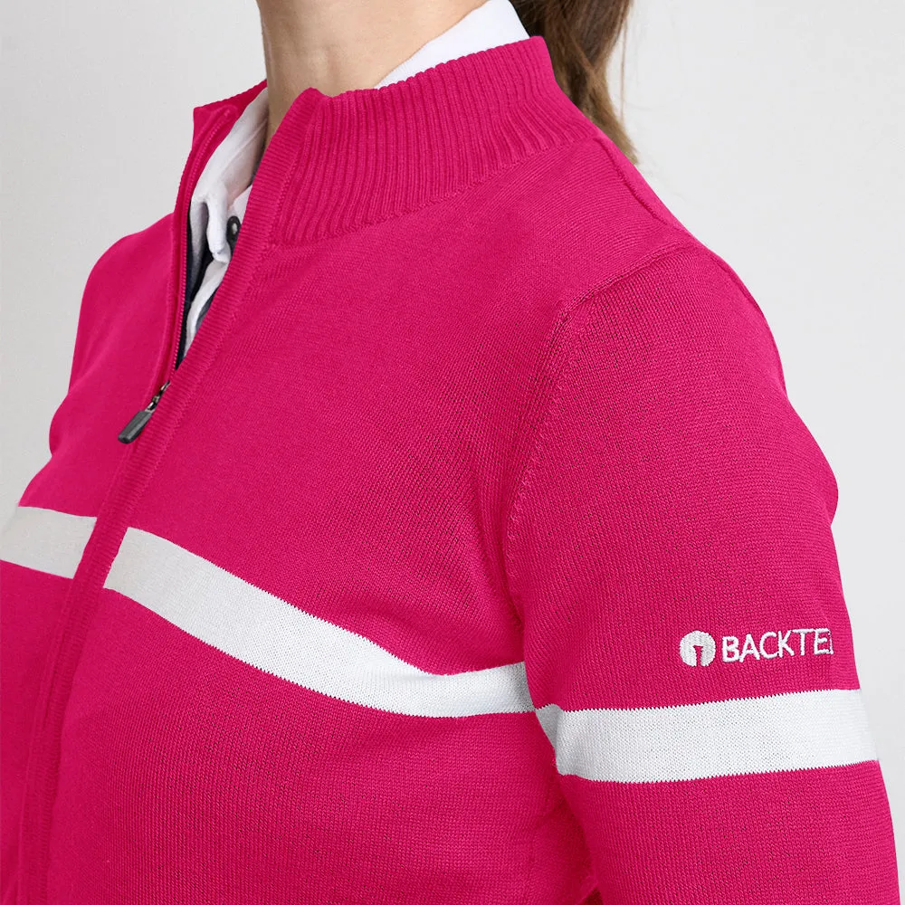 Dame Økologisk Windbreaker Sweater, Fuchsia