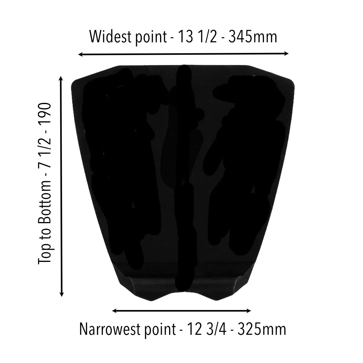 Deck pads - Firewire - 2 1 Flat Traction Pad - Charcoal/Black