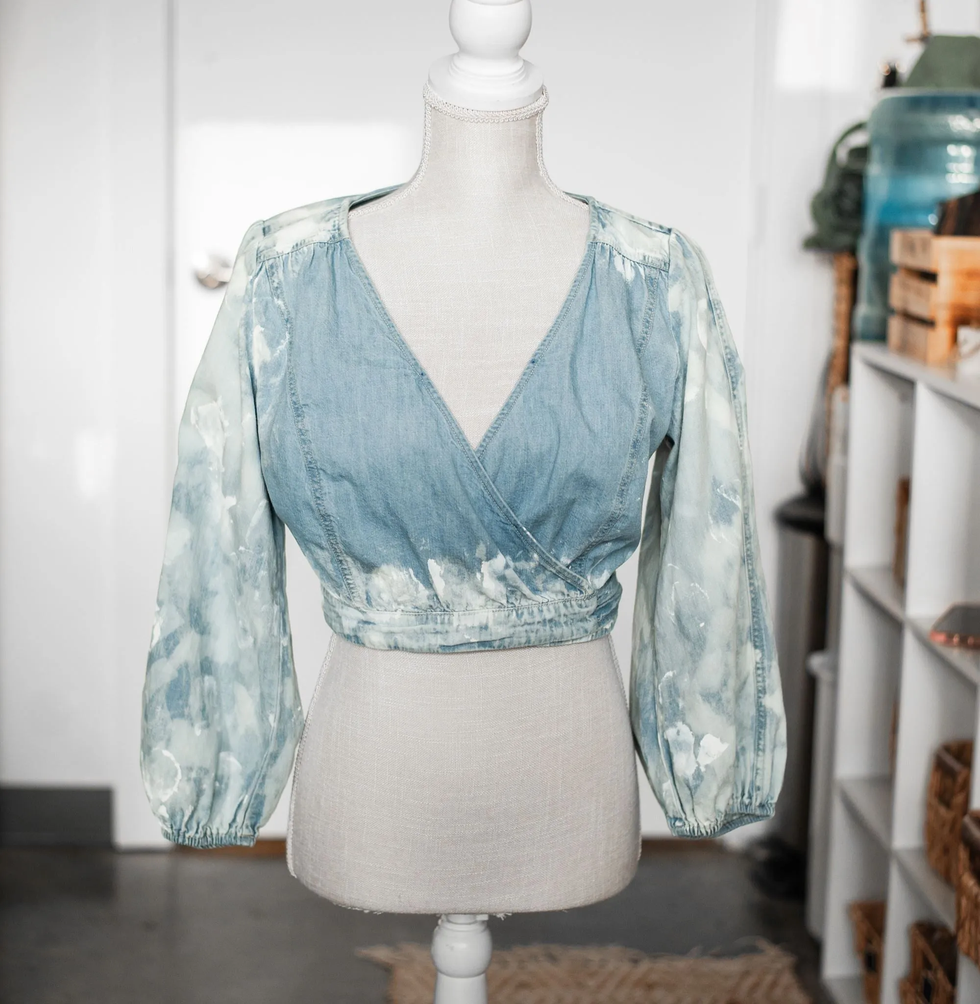 Eclipse Denim Rework Crop Top
