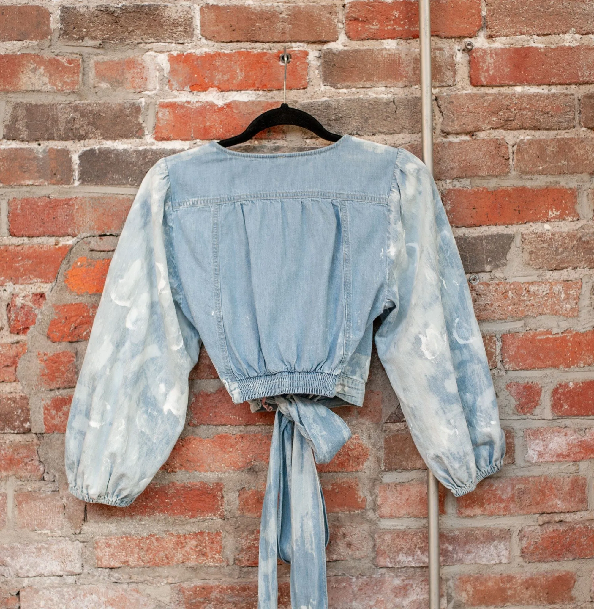Eclipse Denim Rework Crop Top