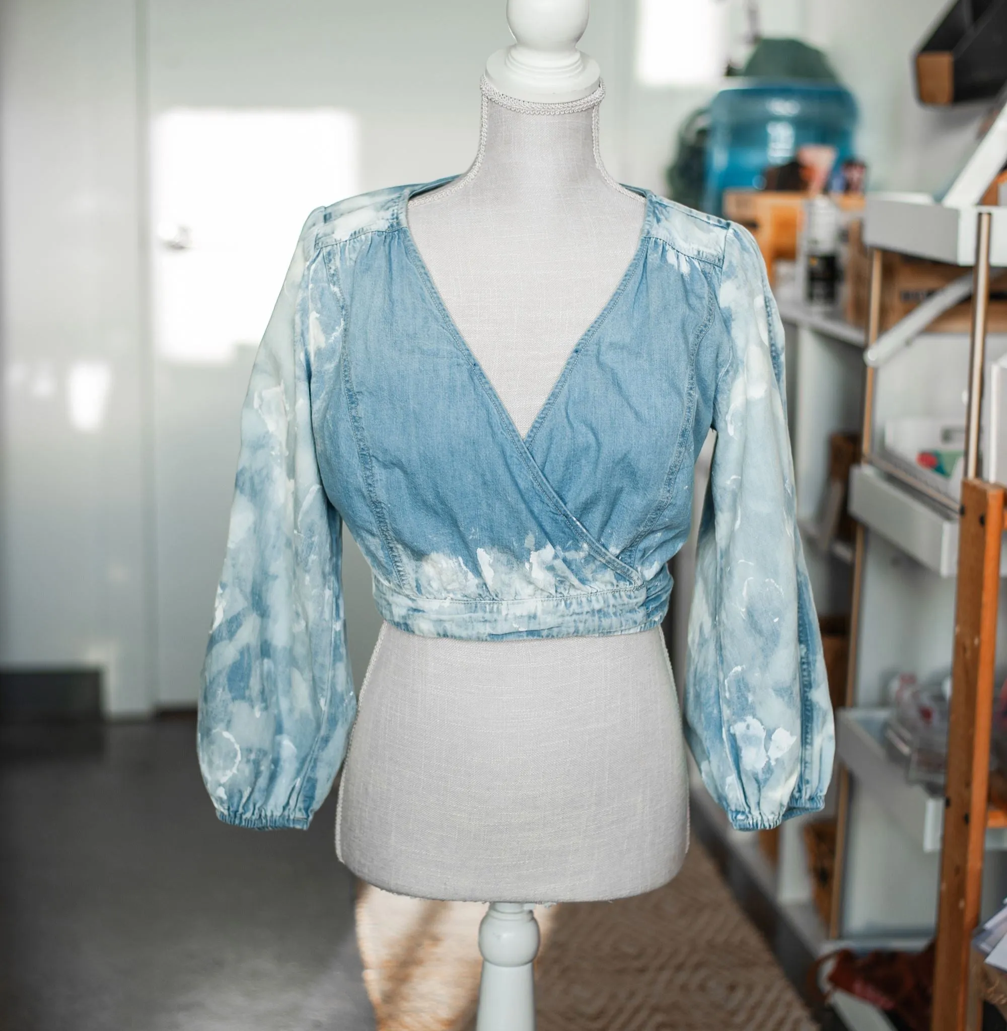 Eclipse Denim Rework Crop Top