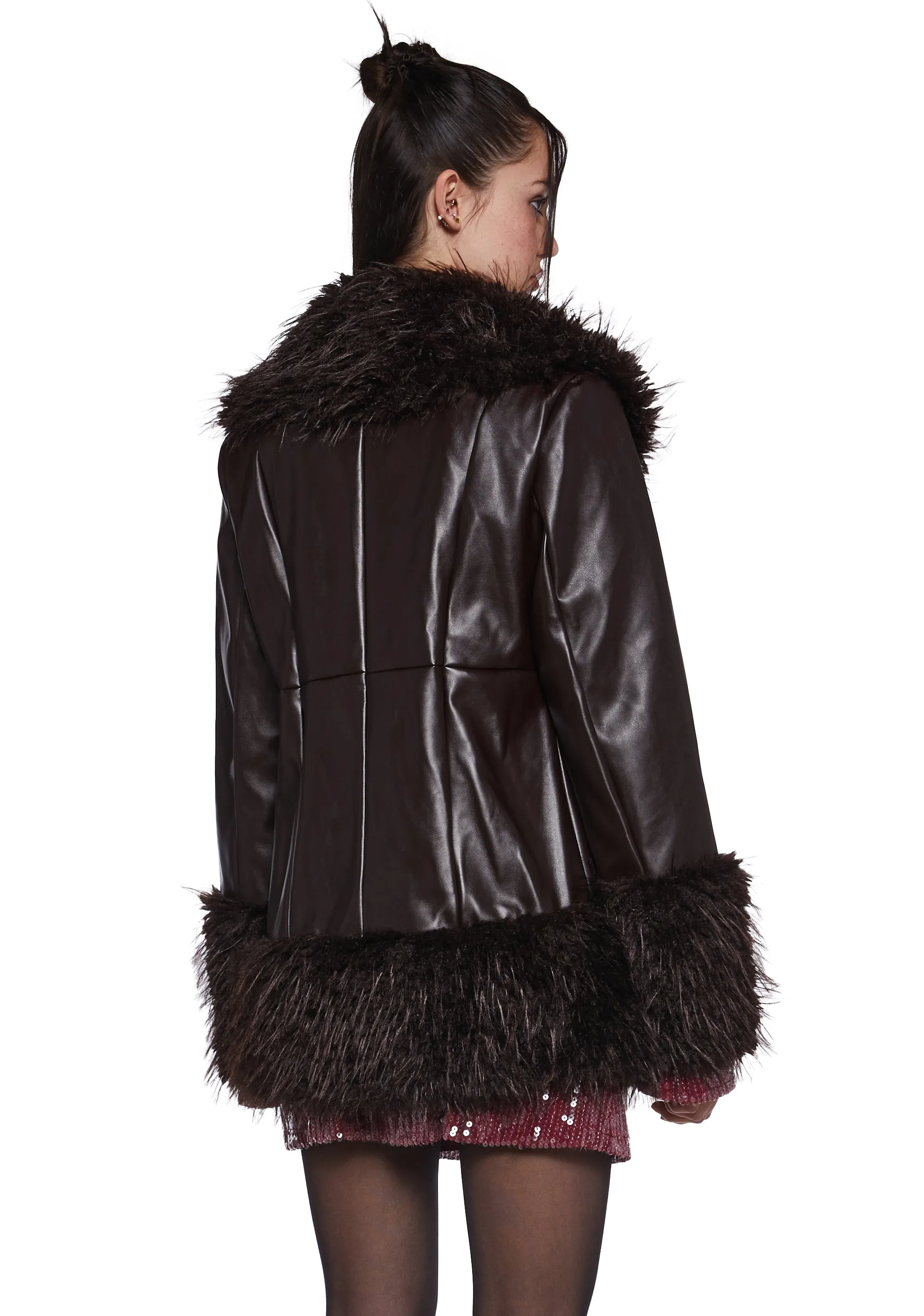 Genuine Jealousy Vegan Leather Coat