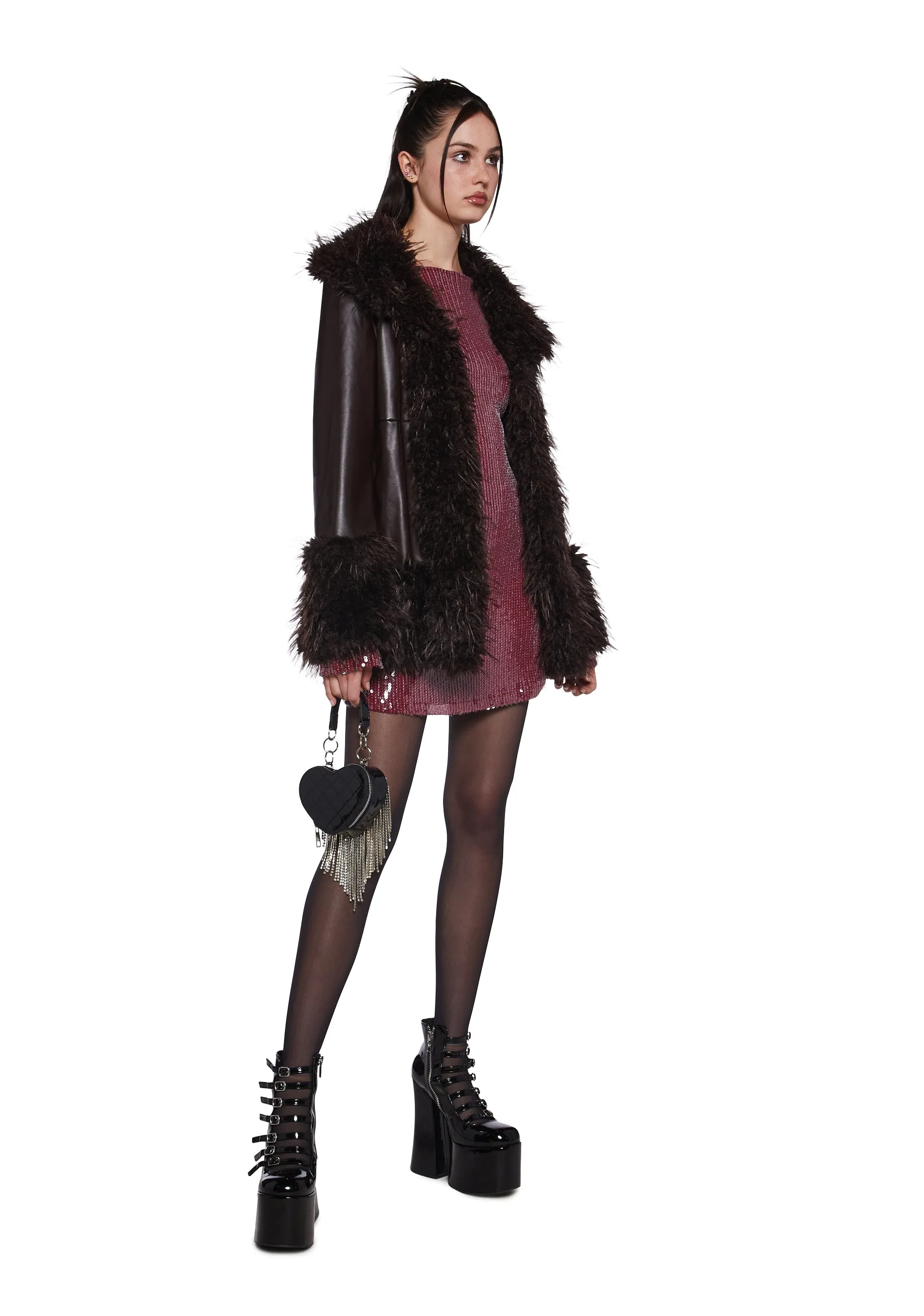 Genuine Jealousy Vegan Leather Coat