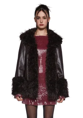 Genuine Jealousy Vegan Leather Coat