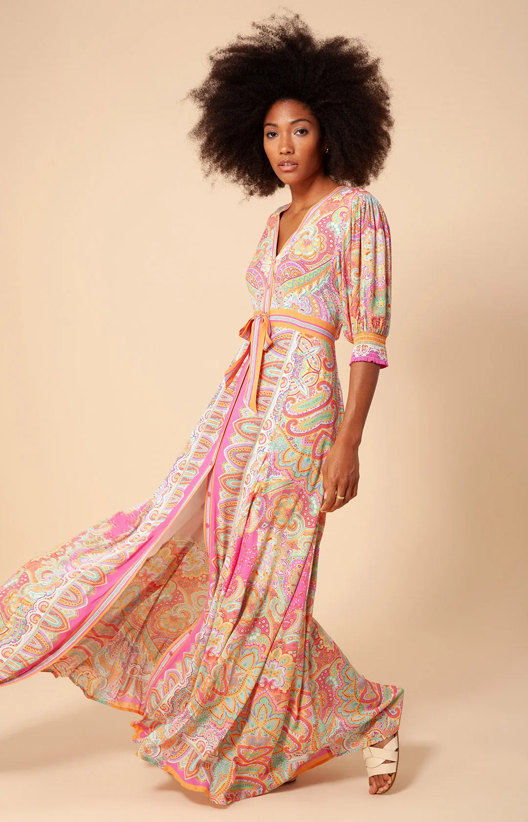 Goya Button Up Maxi Dress