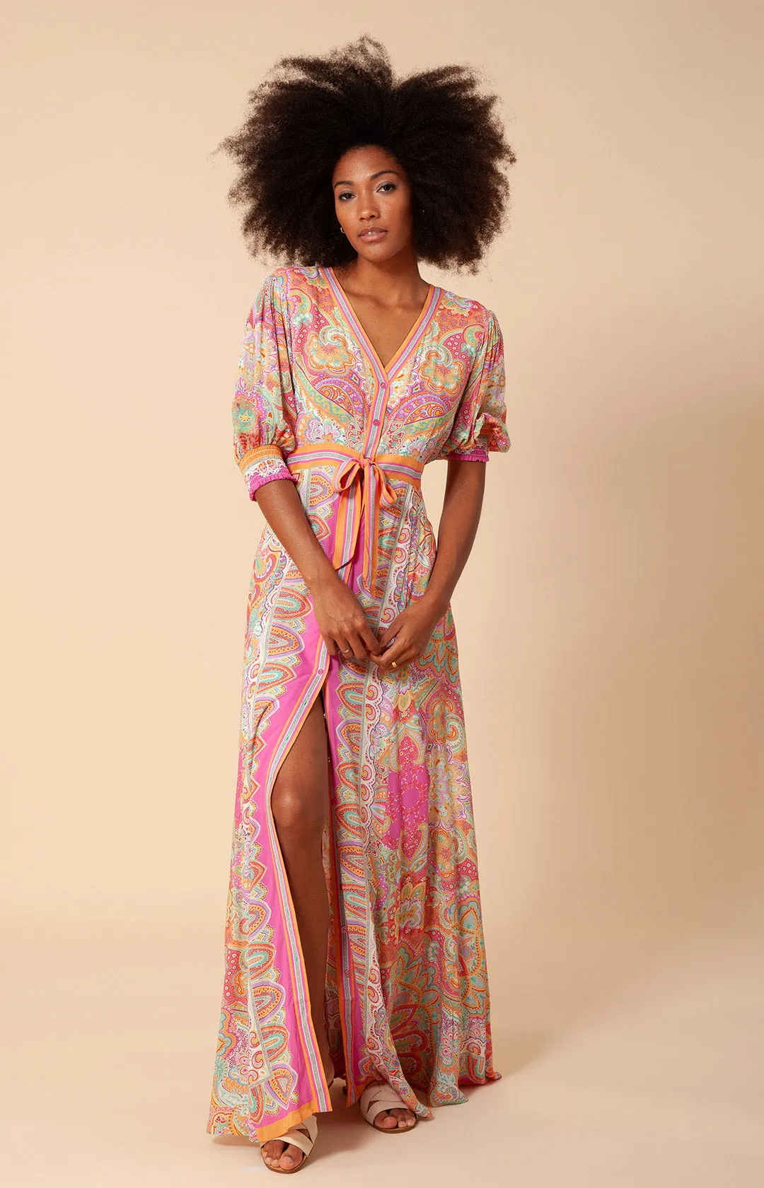 Goya Button Up Maxi Dress