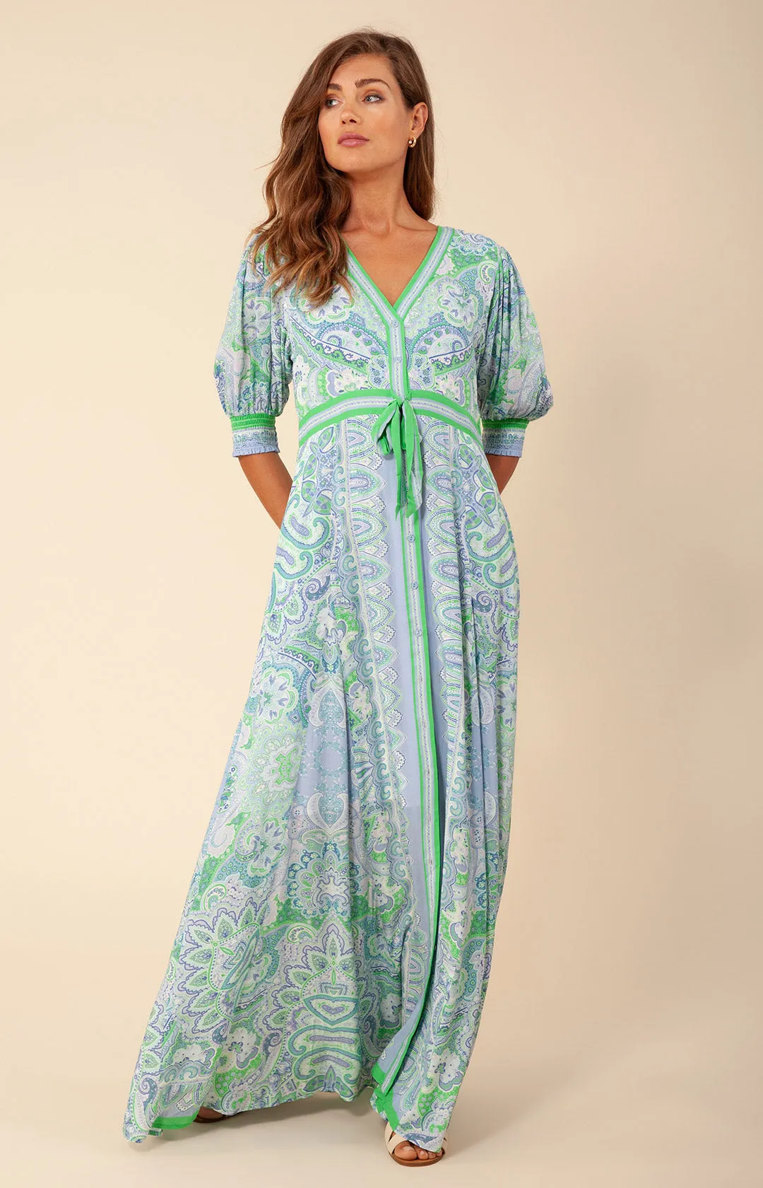Goya Button Up Maxi Dress