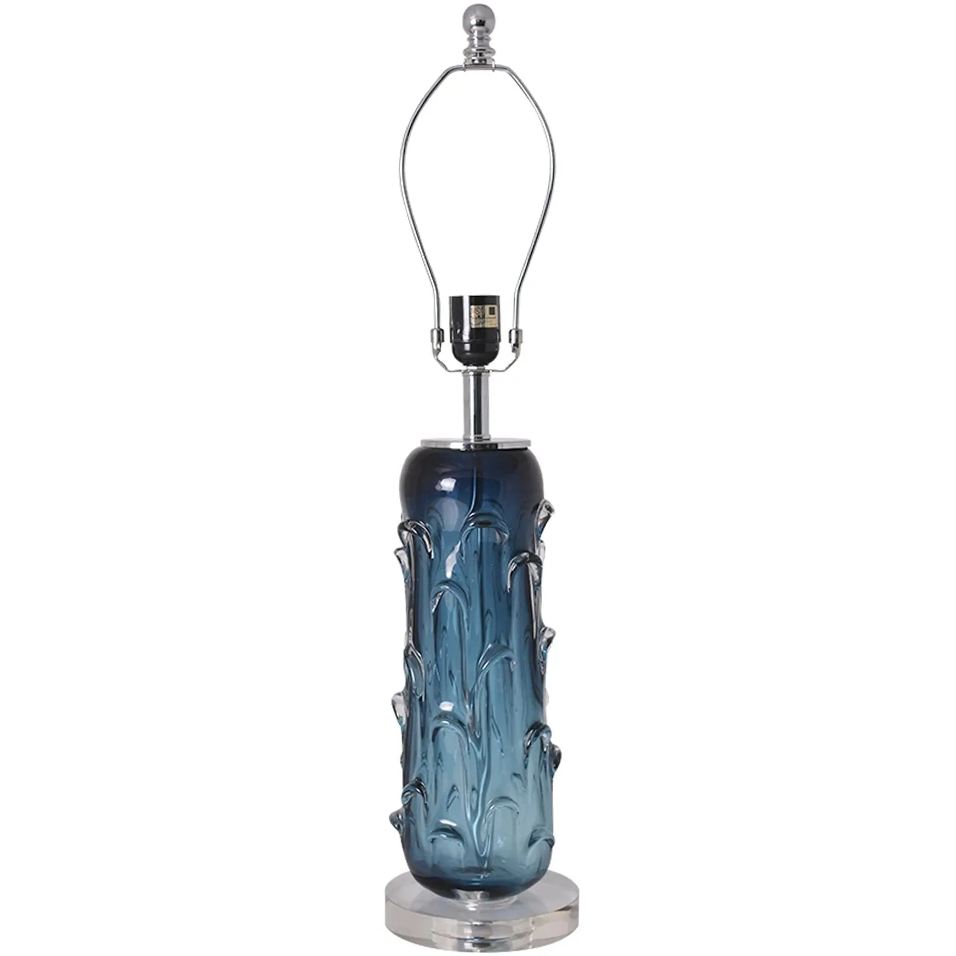 Jacinto Sculpted Translucent Glass Accent Table Lamp 27" - Blue/White