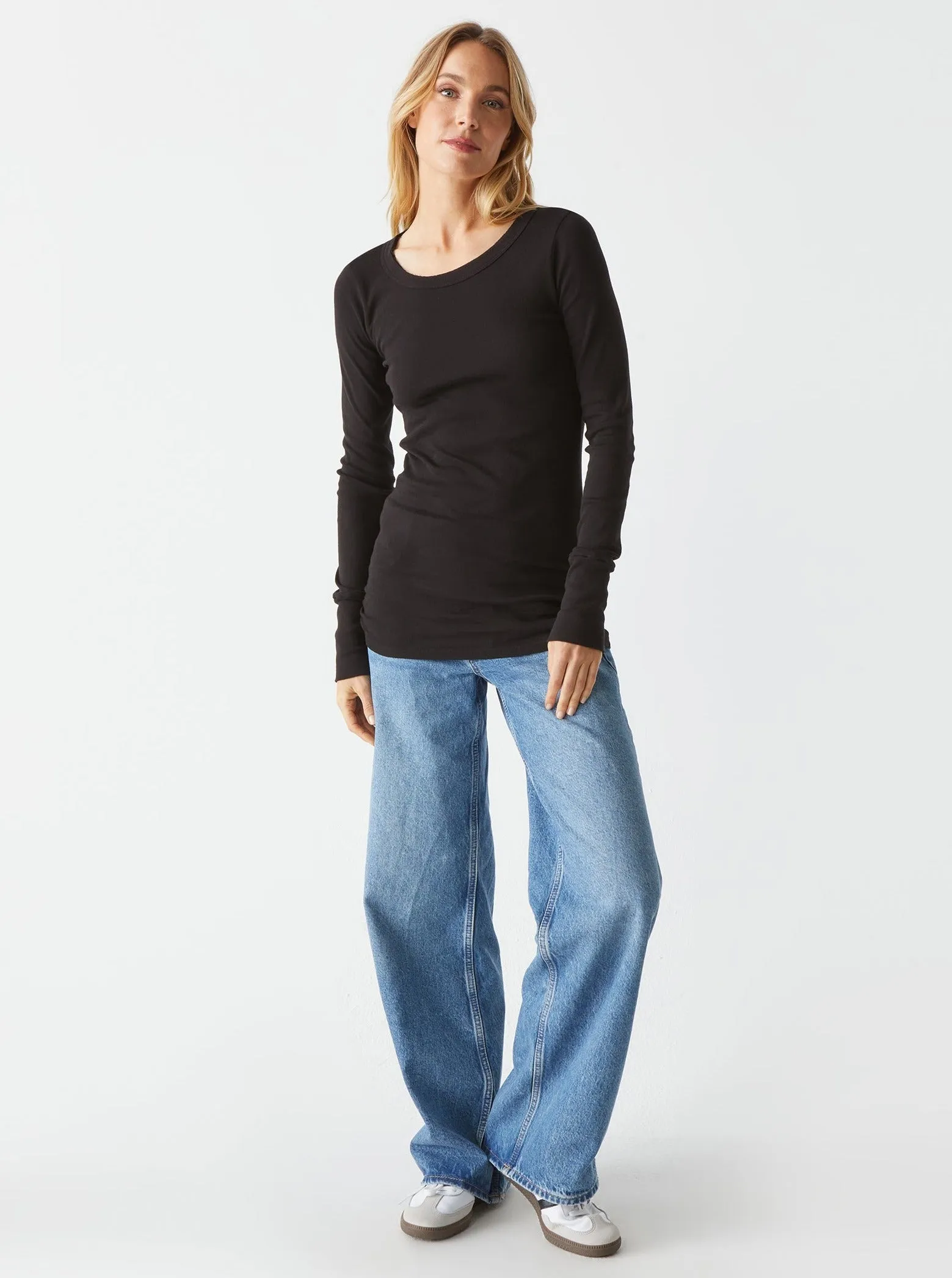 Legacy Supima Tee with Raw Edge - Black
