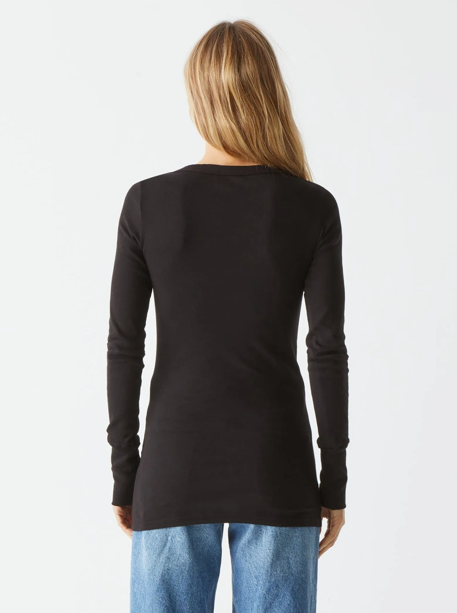 Legacy Supima Tee with Raw Edge - Black