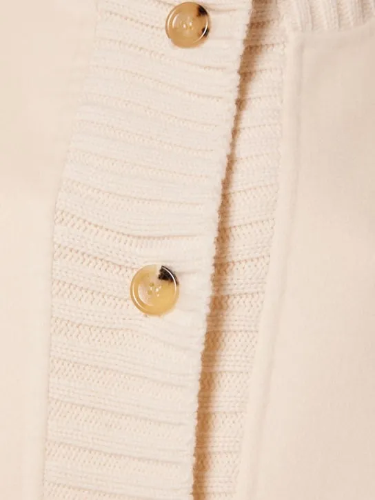 Max Mara   Alcazar wool blend high neck cardigan 