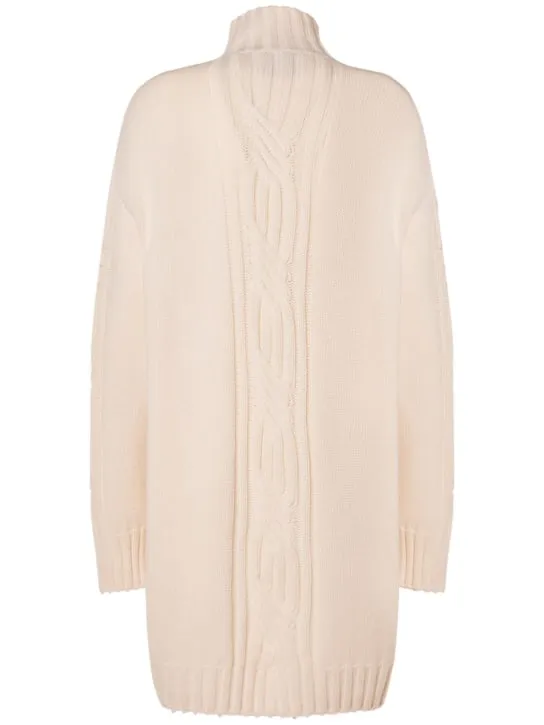 Max Mara   Alcazar wool blend high neck cardigan 