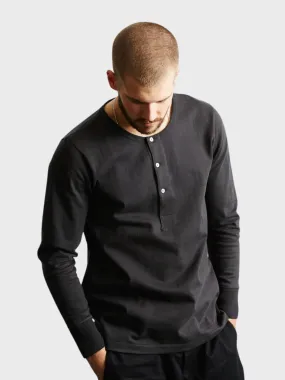 Merz Henley LS 8.6 Oz Classic Fit Charcoal