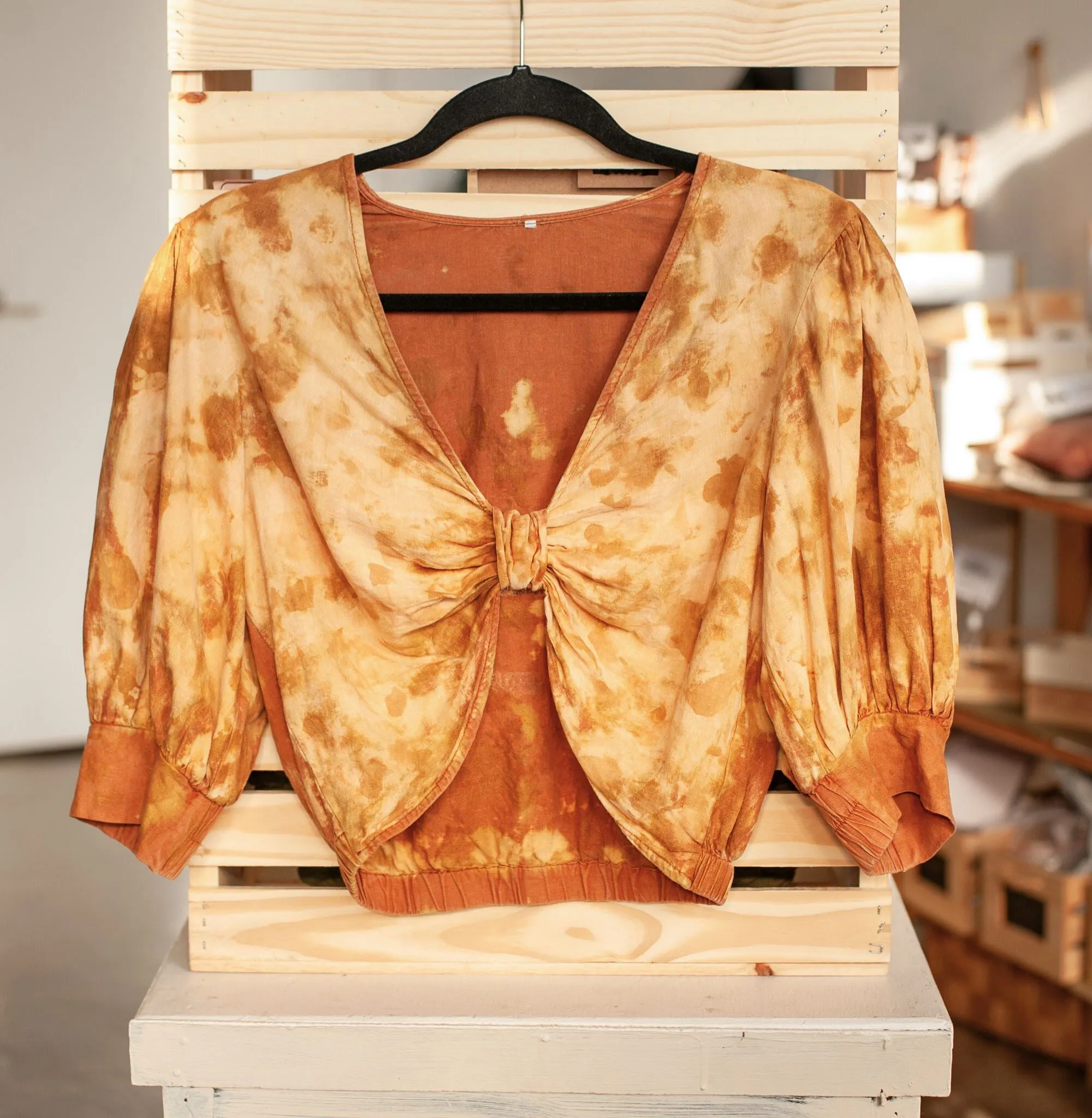 Mustard Flower Rework Crop Top