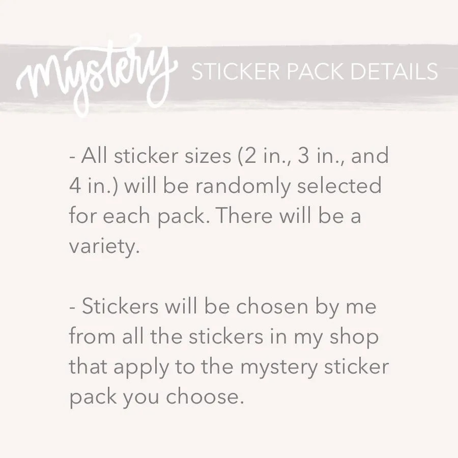 Mystery Sticker Pack: Yellow Stickers (30% off discount included)