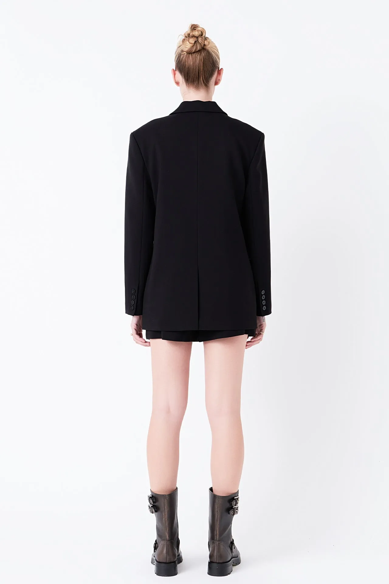 Oversized Notched Collar Blazer