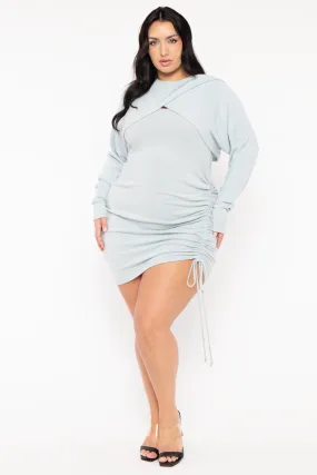 Plus Size Renae 2PC Sweater  Dress - Lt. Blue