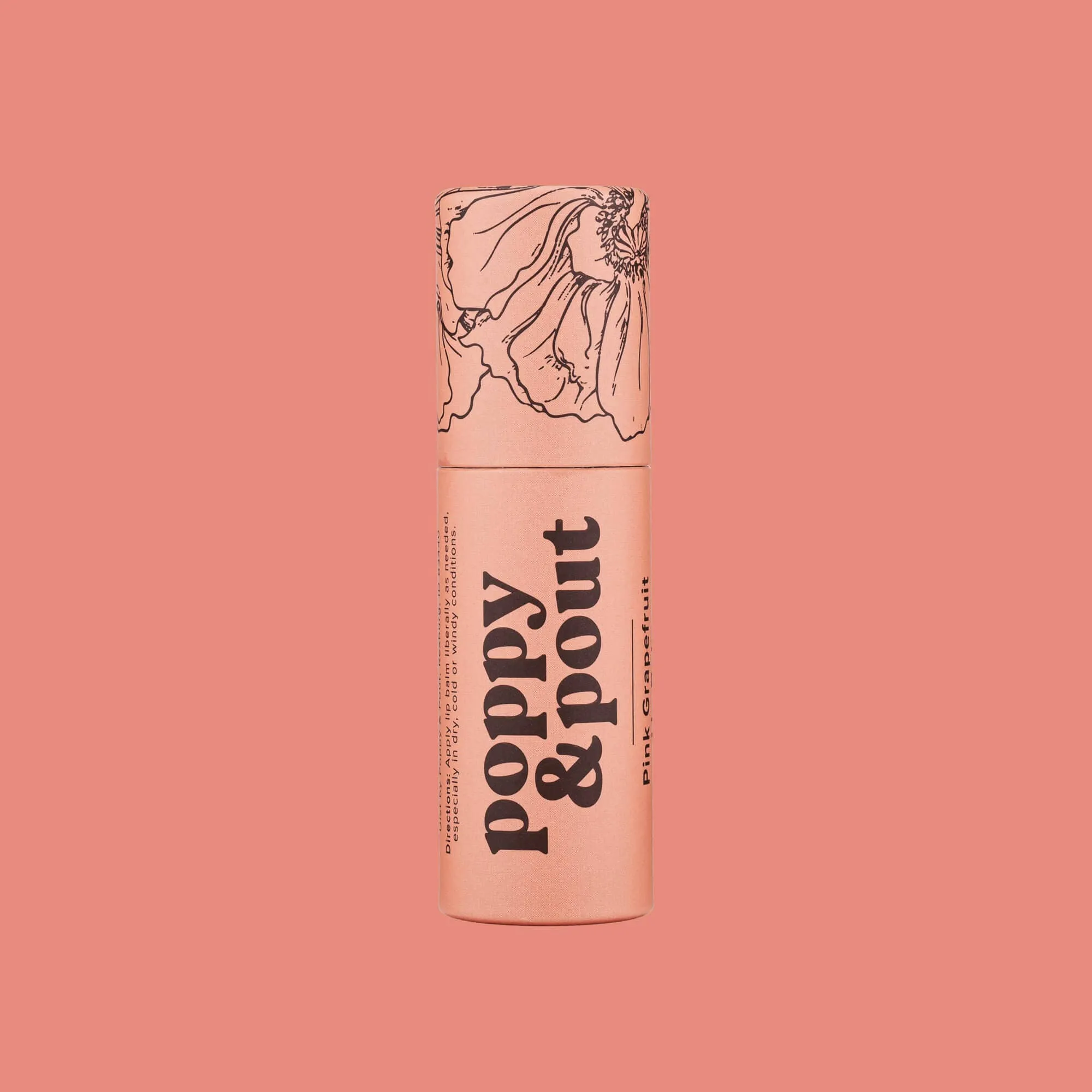 Poppy & Pout Lip Balm | Pink Grapefruit