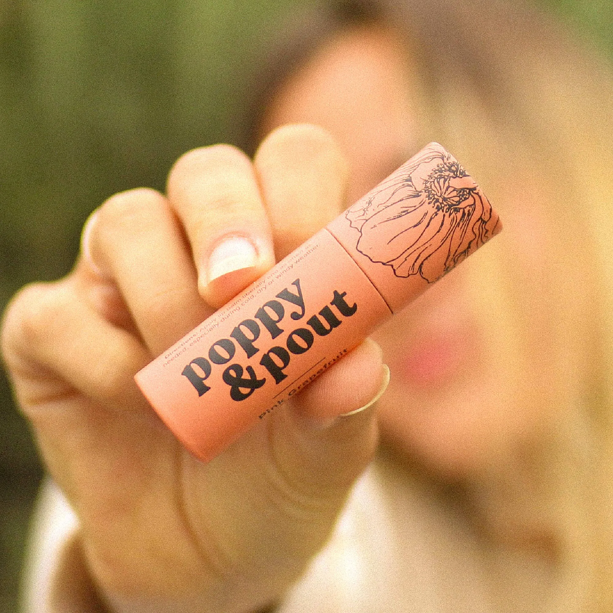 Poppy & Pout Lip Balm | Pink Grapefruit