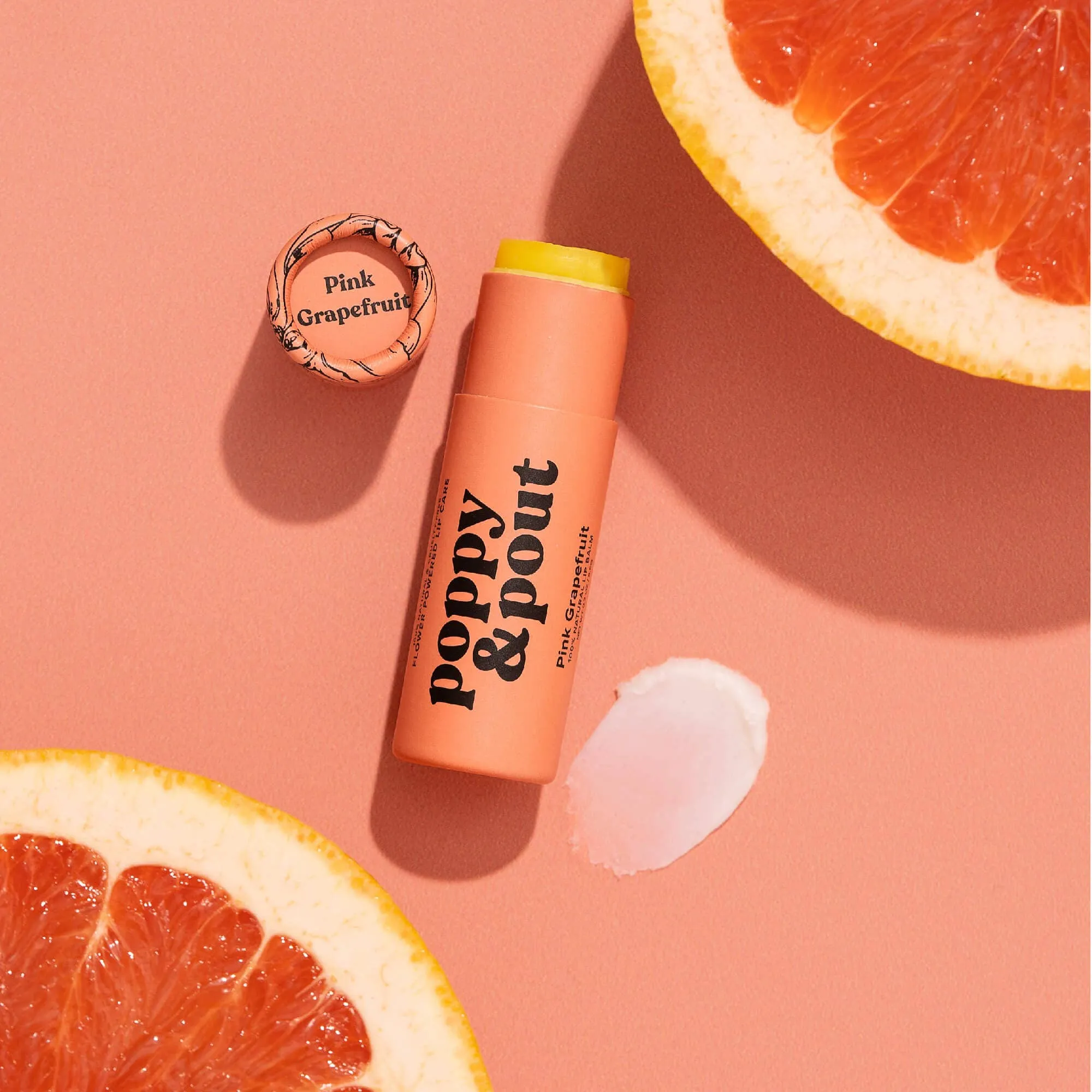 Poppy & Pout Lip Balm | Pink Grapefruit