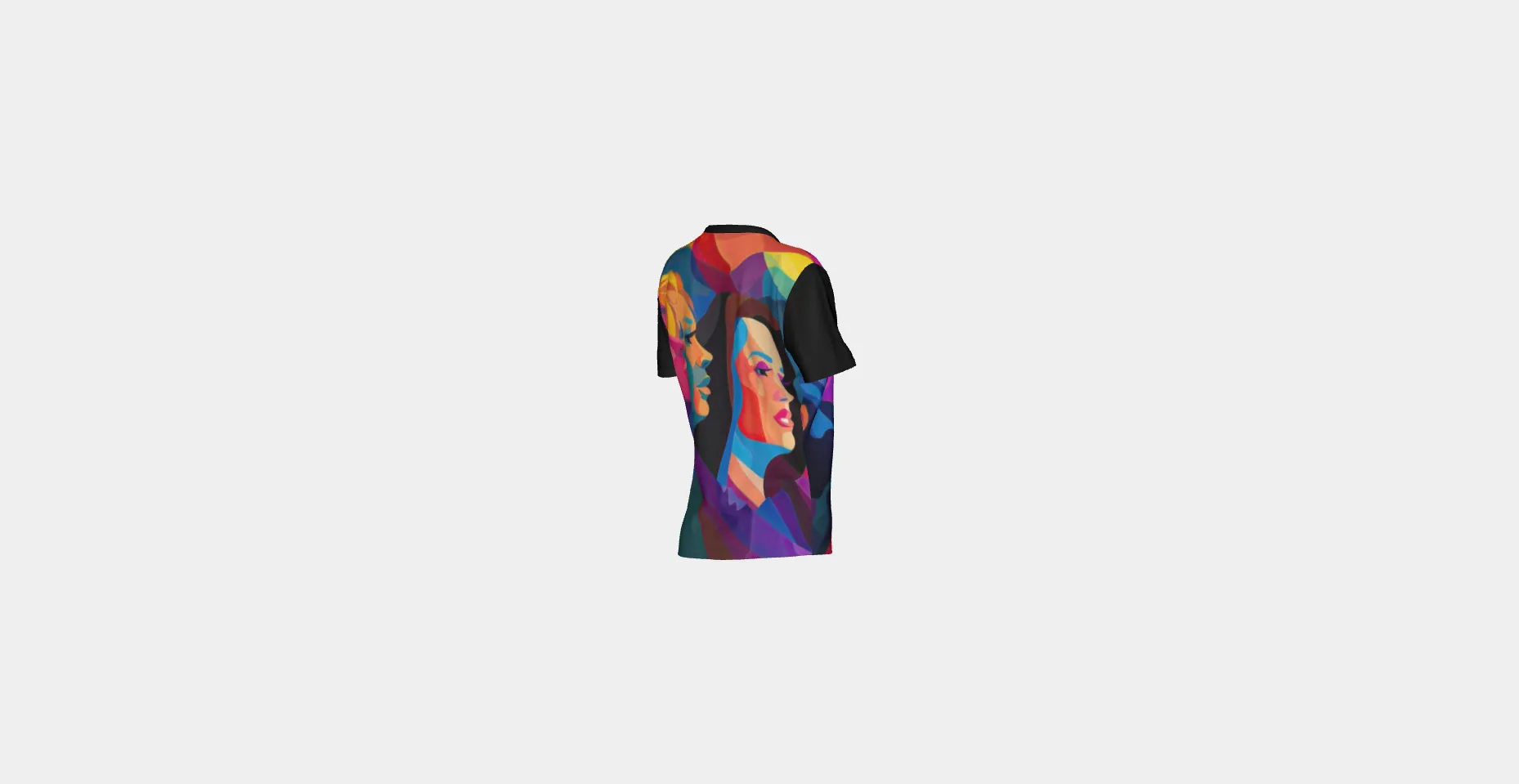 Queen Swish Empowered Women SS Cropped Collar Performance Tee