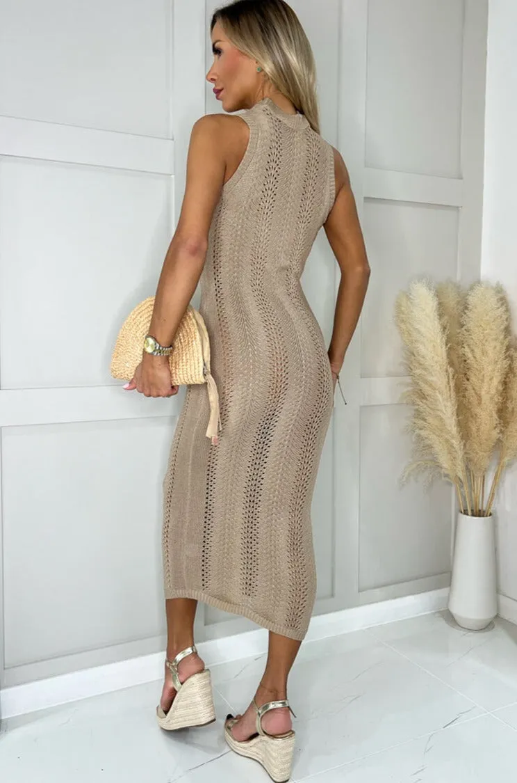 Sara Stone Crochet Dress