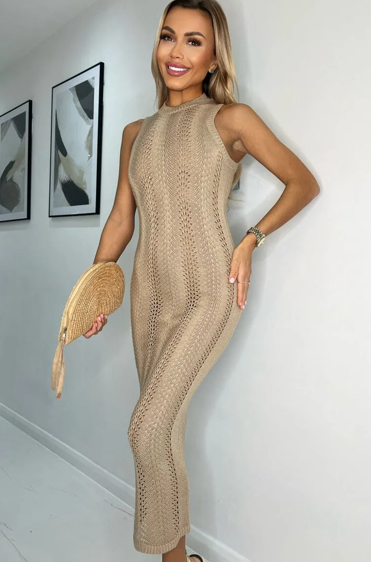 Sara Stone Crochet Dress