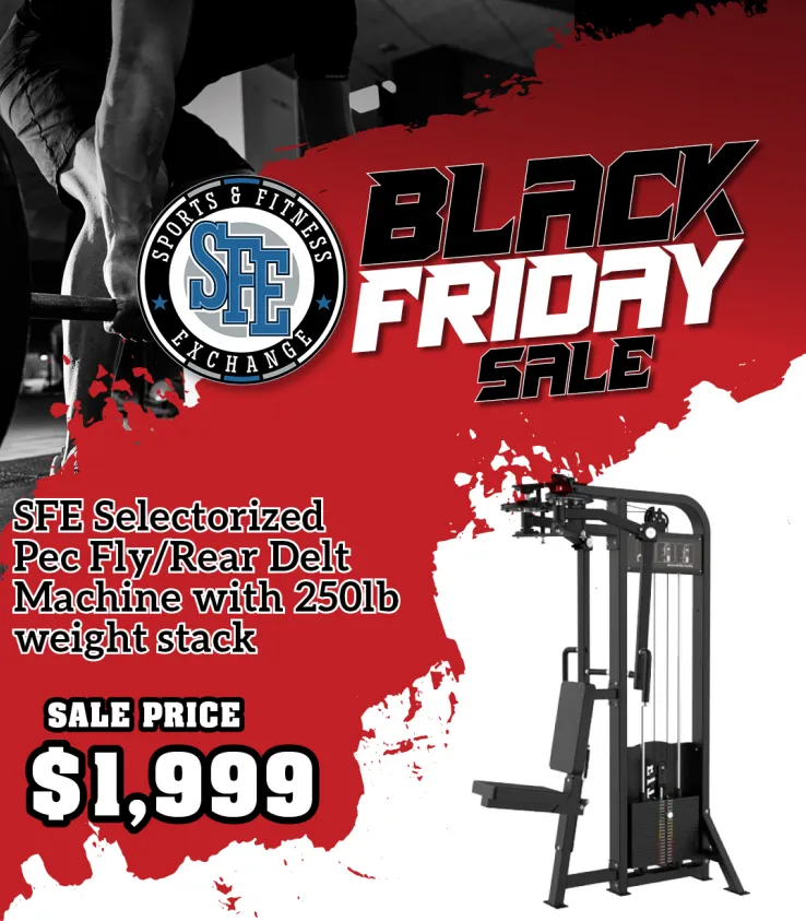 SFE Selectorized Pec Fly/Rear Delt Machine with 250lb weight stacks (New)
