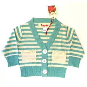 [Siaomimi] Stripe cardigan - feather/cream