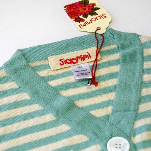 [Siaomimi] Stripe cardigan - feather/cream
