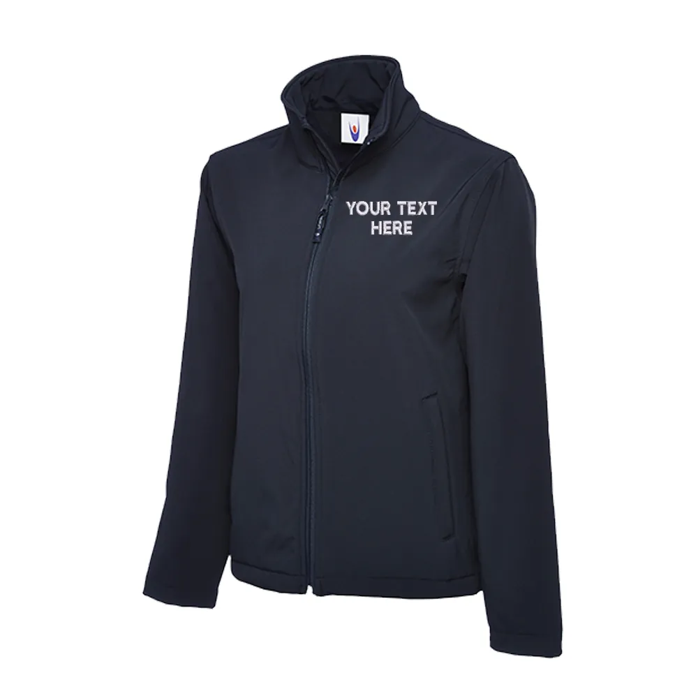 Soft Shell Jacket with Embroidered Text