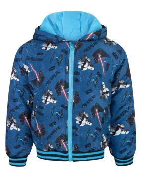 Star Wars Boy's Blue Hooded Coat