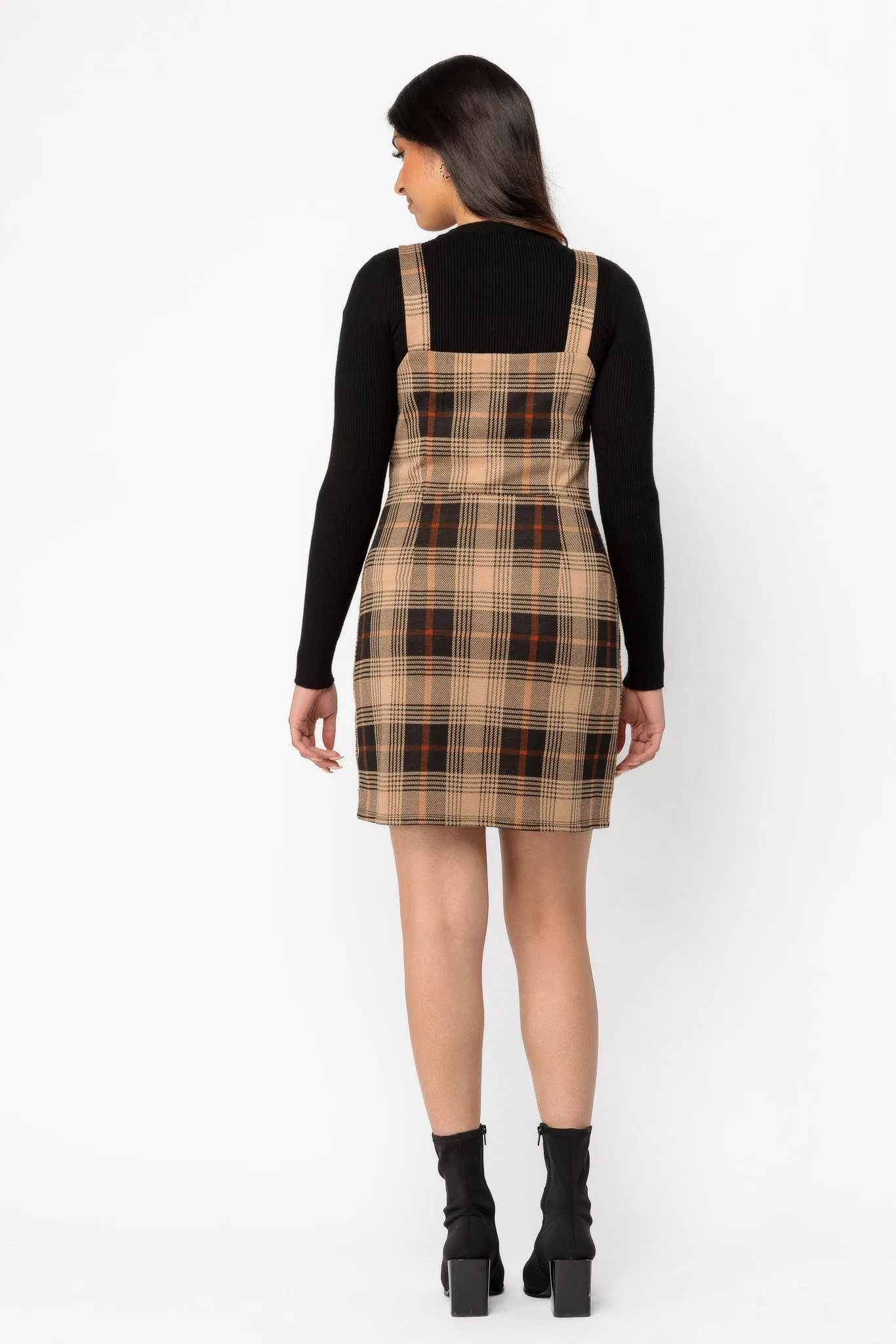 Storie Plaid Jacquard Bodycon Jumper