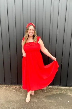 Sylvia Ruffle Midi Dress