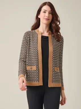 Textured Border Cardigan