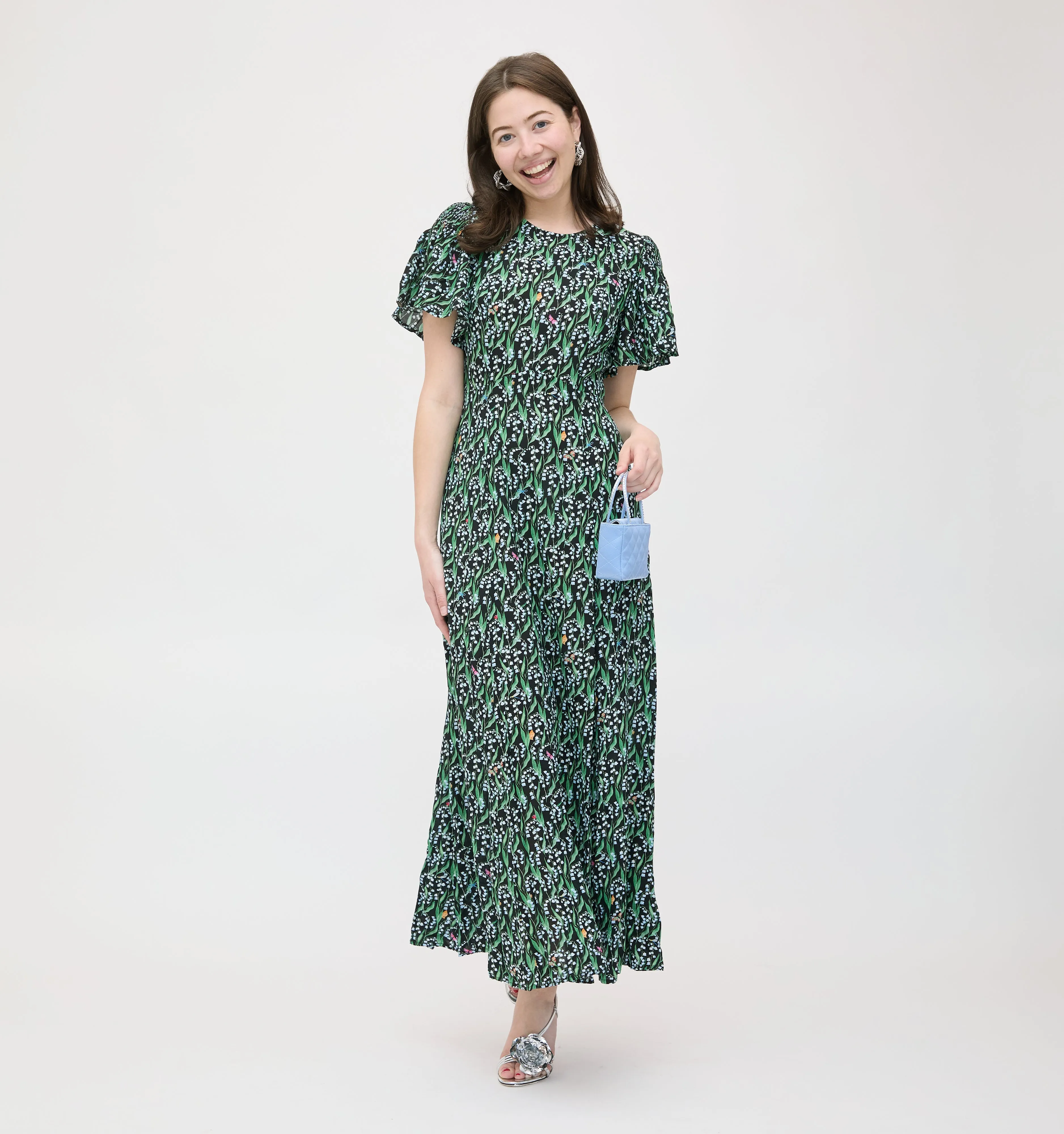The Dominique Dress - Black Lily of the Valley