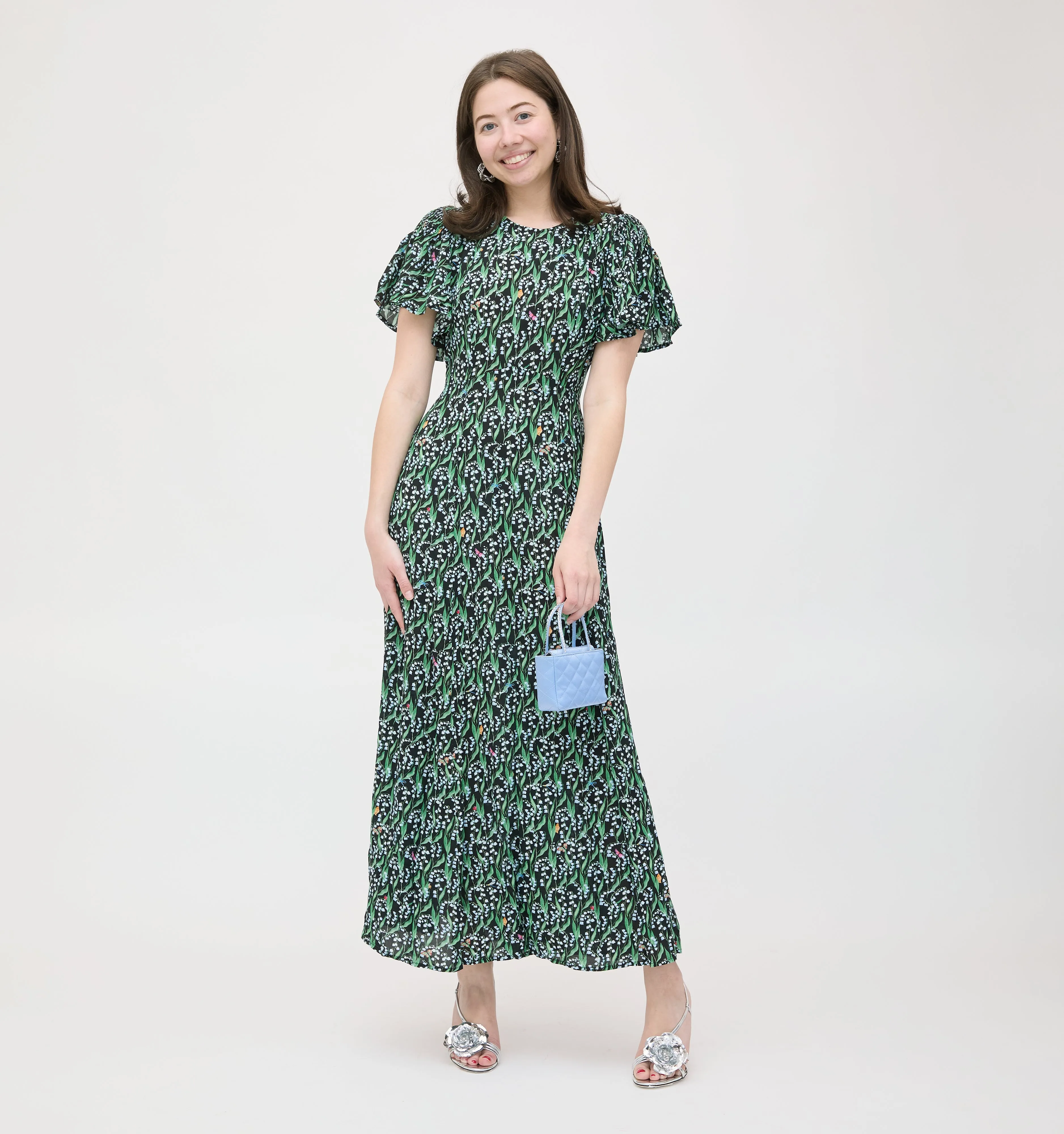 The Dominique Dress - Black Lily of the Valley