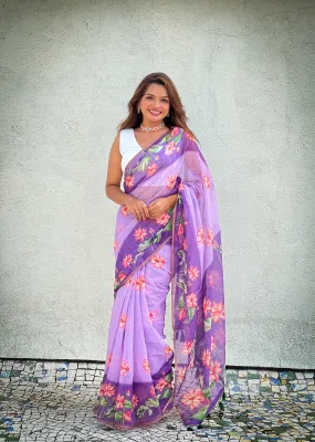 Women's Designer Premium Soft Cotton with Pichwai Prints  Saree