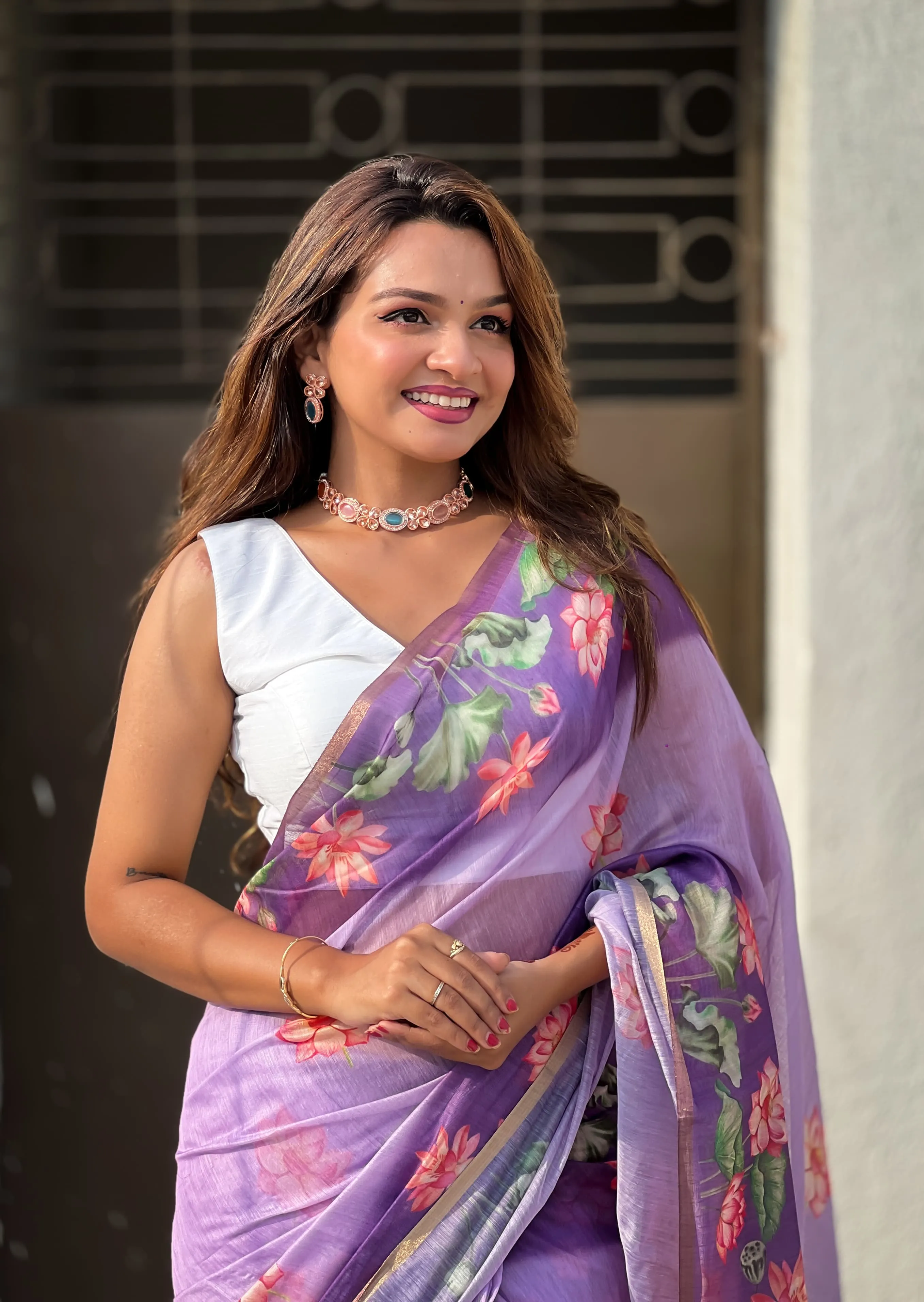 Women's Designer Premium Soft Cotton with Pichwai Prints  Saree